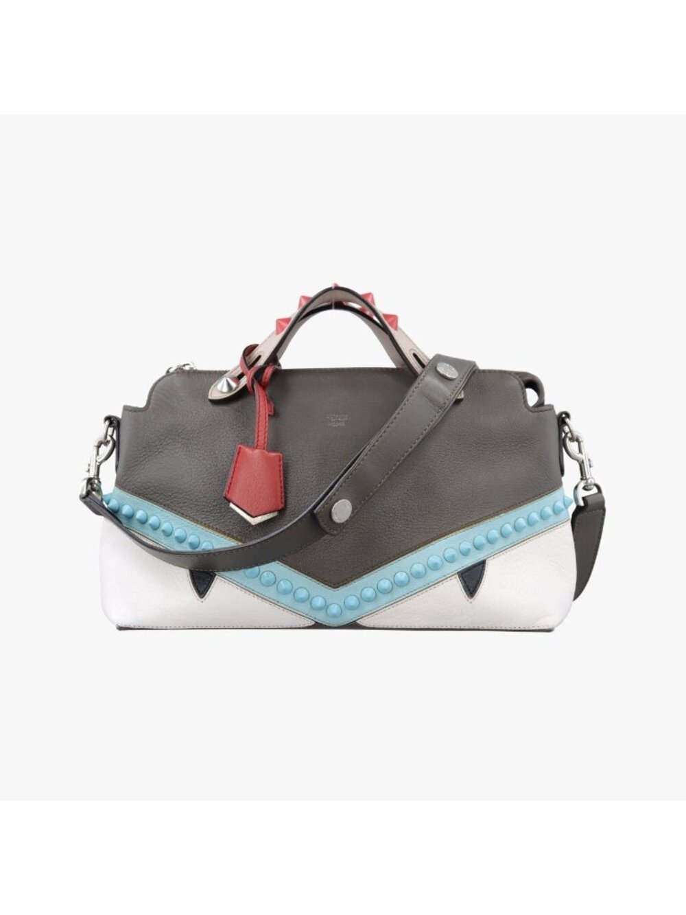 Fendi by the Way Gray Blue White Leather